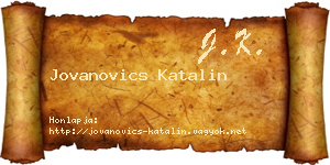 Jovanovics Katalin névjegykártya