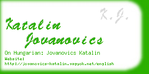 katalin jovanovics business card